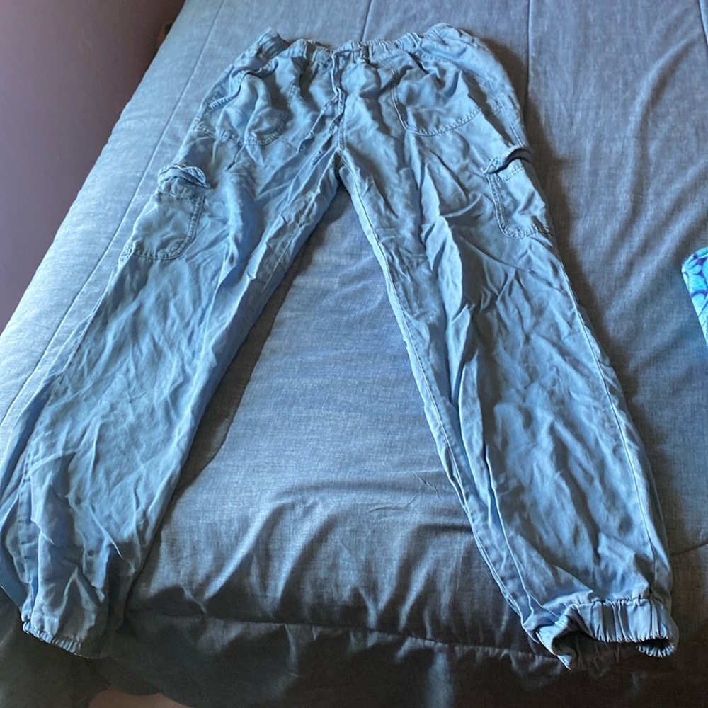 cute cargo denim joggers